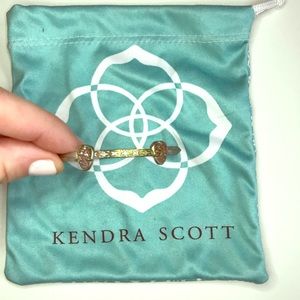 Kendra Scott silver & multi color druzy bracelet